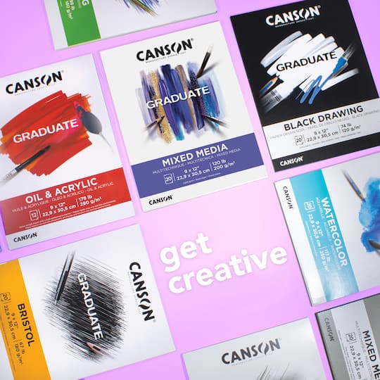 Canson® Graduate 9" x 12" Black Mixed Media Pad